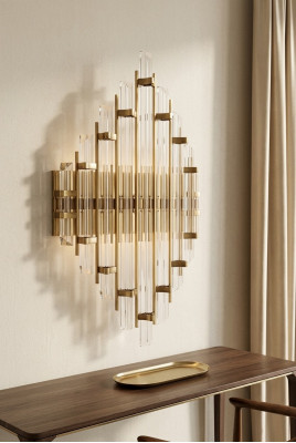 Wandlampe Wand Luuchten Luuchten Crystal Wunnzëmmer Luxus Gold