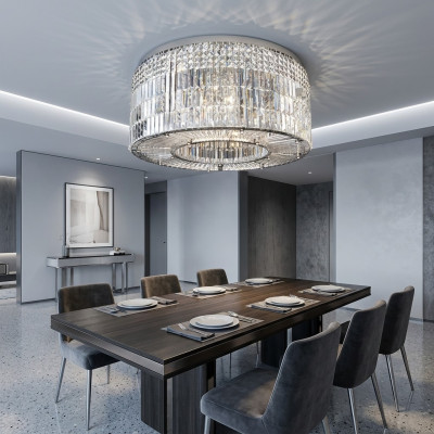 Modernen Designer 16 Luuchten Lüster Chrom Wunnzëmmer Kristall