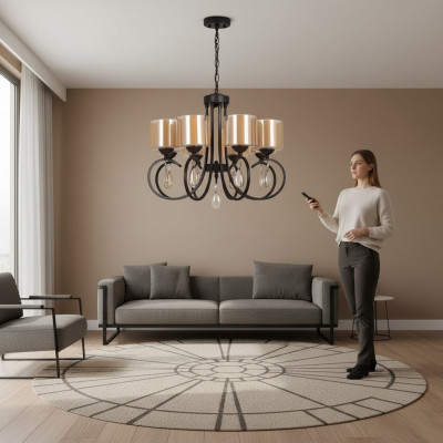 Plafongsliichter Wunnzëmmer Plafongsliichter Liichtschirm Luuchten Glas Luxus