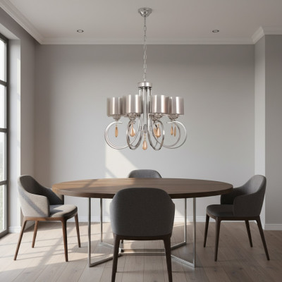 Plafongslamp schéin Glas Luuchten Luuchten Luuchten Wunnzëmmer Luster Luxus Sëlwer