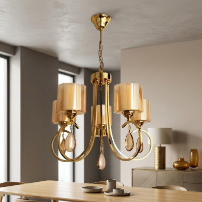 Lüster Hängeleuchte Hängelamp Living Zëmmer Luxus Lüster Glas
