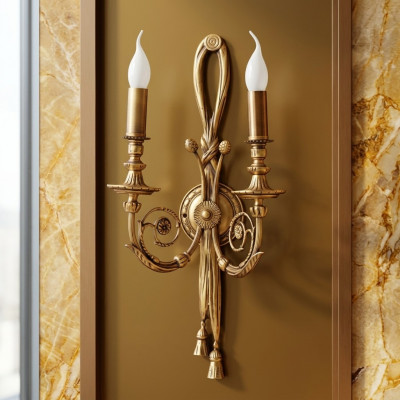 Wandluucht Gold Wandluucht Klassesch Luucht Barock Luucht Gold