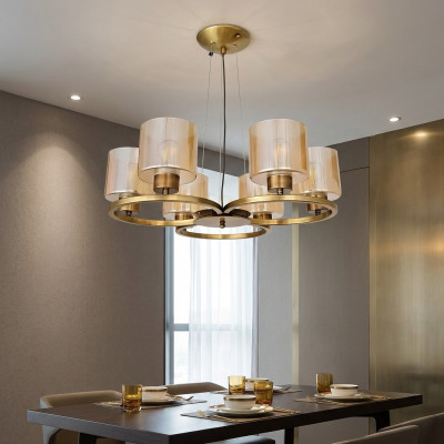 Krouneliichter Modern Wunnzëmmer Plafongsliicht Luxus Nei Luster Glas