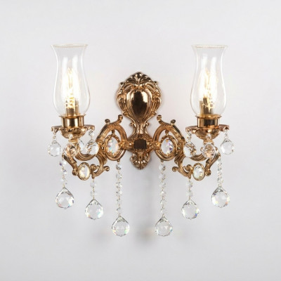 Wandleuchte Wohnzimmer Luxus Gold Schlofkummer Modern Luster Kristall