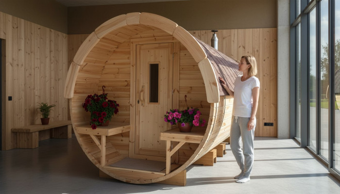 Sauna Saunafaass Outdoor Gaardesauna 590 x Ø 2,27 m Saunafaass Bausazt