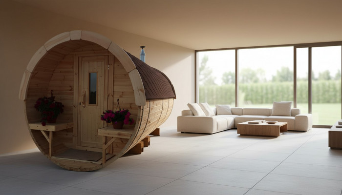 Sauna Saunafaass Outdoor Gaardesauna 590 x Ø 2,27 m Saunafaass Bausazt