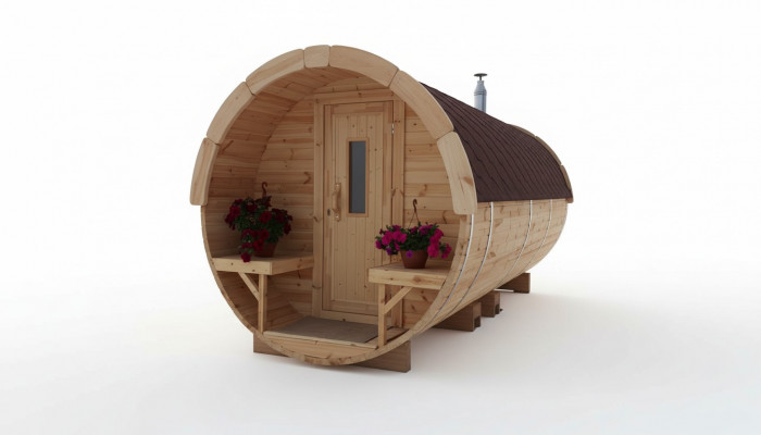 Sauna Saunafaass Outdoor Gaardesauna 590 x Ø 2,27 m Saunafaass Bausazt