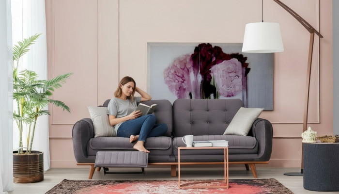 Dreiplazeg Sofa Couch Polstermiwwele Multifunktioun Couchen Sofas 216cm