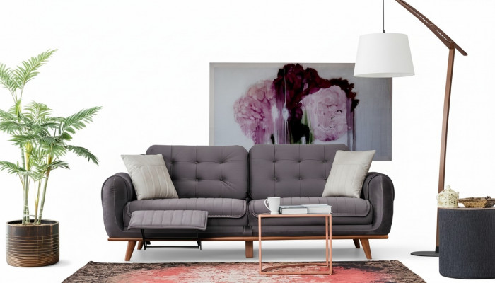 Dreiplazeg Sofa Couch Polstermiwwele Multifunktioun Couchen Sofas 216cm