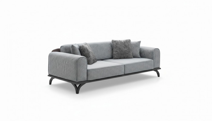 Dreiplazecouch Sofa 227cm Sofa Couchen Polster Miwwelen Textilstoff