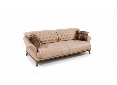 Brong Canapé Sofa Wunnzëmmer Canapéë Polster Miwwel Dräisëtzer 221cm