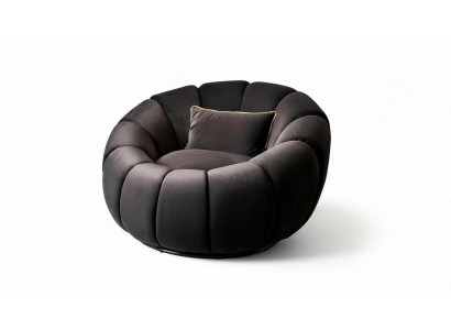 Fotell, schwaarz Faarf, bequem, mëttelwäich, luxuriéis fir Wunnzëmmer, Relax Club.