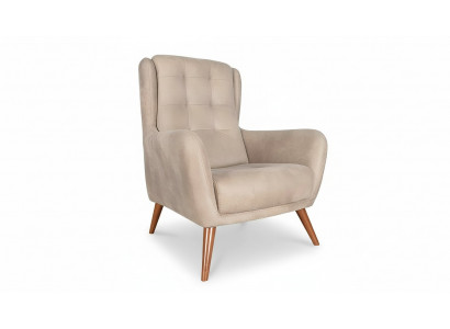 Chesterfield Fauteuil Club Sofa Einsëtzer Couch Polstersëtz Miwwel Beige Relax Neit