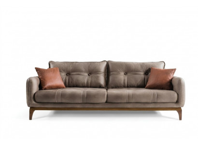 Sofaen Couch Dreisëtzer Designer Couch Sofa Polstersëtz Miwwelen Brong Wunnen