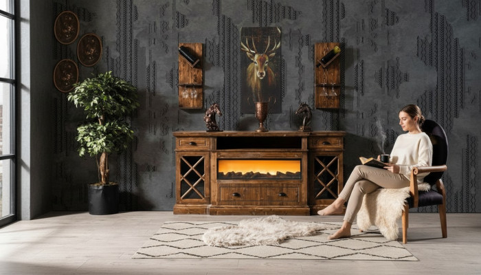 Anrichte Buffet Schaf Iesszëmmer Anrichte Sideboard Holzkommode Kommoden