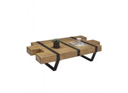 Loft Couchtisch Design Miwwelen Dësch 130x80 Wunnzëmmer Holzdësch Couchtischen