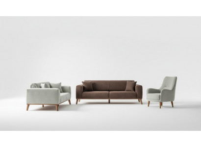 Geräumige 3+3+1 Sofagarnitur Stilvolles Design Sitzgarnitur Couchen Polster