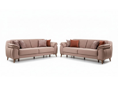 Komfortable Sofagarnitur 3+3+1 Sitzer Sitzgruppe Polstergarnitur Couchgarnitur