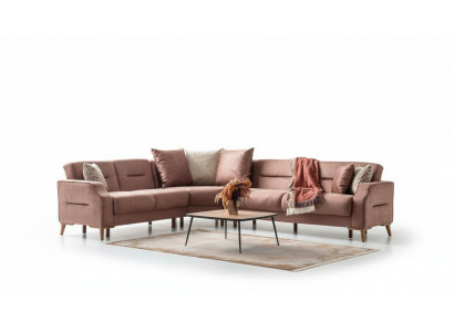 Stilvolles Ecksofa L-Form Modernes Luxus Sofagarnitur Stoffgarnitur Polsterset