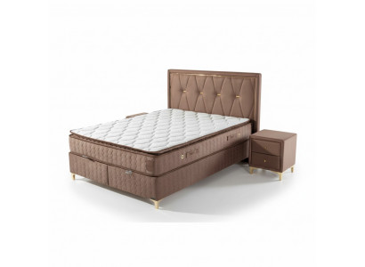 Luxuriöses Boxspringbett Elegantes Kopfteil für höchsten Komfort und Stil