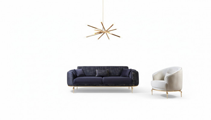 Sofagarnitur 331 Sëtz Modern Couch Sofa Fautteuil Sofas Luxus Set 3-Teileg