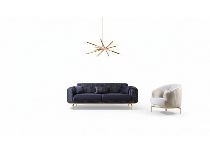 Sofagarnitur 331 Sëtz Modern Couch Sofa Fautteuil Sofas Luxus Set 3-Teileg