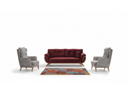 Sofa Set 331 Sitz Wohnzimmer Stoff Sofas Polster Couchen Design Sofagarnitur