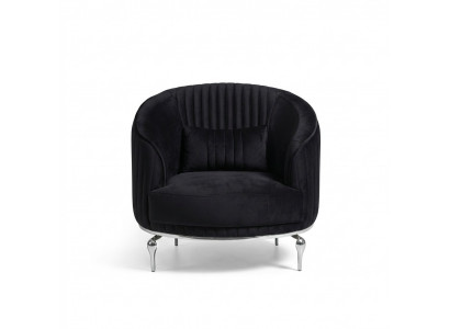 Sessel Wohnzimmer Luxus Möbel Modern Designe Schwarz Einsitzer Relax Club