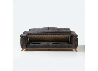 Schlafsofa mit verstellbaren Rückenlehne Couch Sofa Möbel Polster 3 Sitz