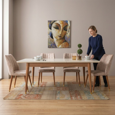 Iessdësch Iesszëmmer Stil Modern Design Dësch Holz Miwwelen Luxus Dëscher