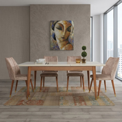Iessdësch Iesszëmmer Stil Modern Design Dësch Holz Miwwelen Luxus Dëscher