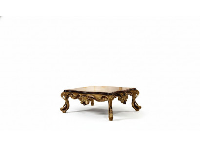Couchtisch Holz Dësch Wunnzëmmer Klassesch Design Luxus Holzdësch 119x91cm