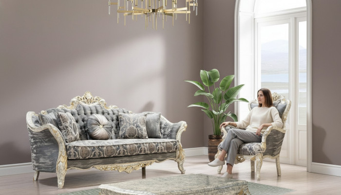 Sofagarnitur 3+1 Sëtz Wunnzëmmer Sofa Canapé Fauteuil Sofagarnitur Nei