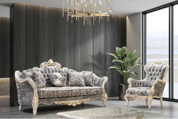 Sofagarnitur 3+1 Sëtz Wunnzëmmer Sofa Canapé Fauteuil Sofagarnitur Nei