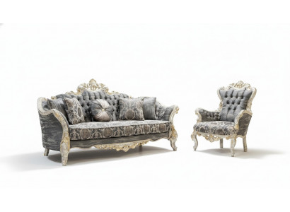 Sofagarnitur 3+1 Sëtz Wunnzëmmer Sofa Canapé Fauteuil Sofagarnitur Nei