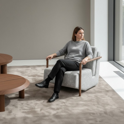 Fautull Grau Wunnzëmmer Miwwelen Design Modern Luxus Einsëtzeger Club Relax