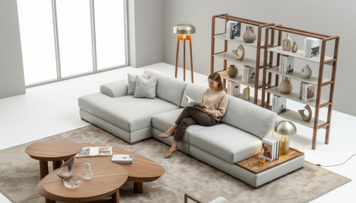 Sofa Canapé Polstermöbel Wunnlandschaft Gro Eckgarnitur Mëll Canapéen