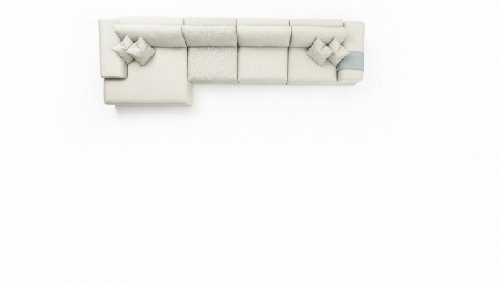 Eckcouch Wunnzëmmer Miwwelen Modern Sofa L-Form Luxus Couch Nei Gro
