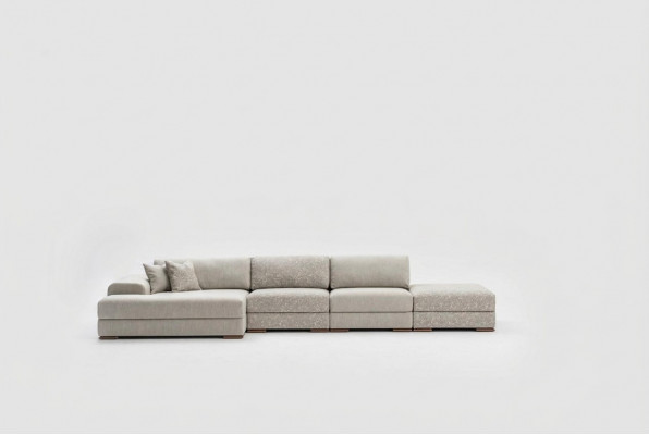 Ecksofa L-Form Wunnzëmmer Gepolstert Textil Sofar Modernen Design Luxus 415 x 150
