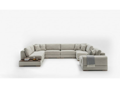 Ecksplang U Form Wunnzëmmer Luxus Canapéën Design Canapé Couch Wunnlandschaft