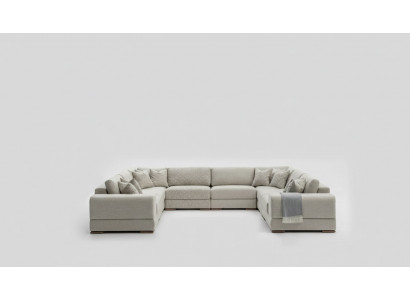 Sofa U-Form Modern Design Luxus Wunnzëmmer Grouss Gro Eckssofa Nei