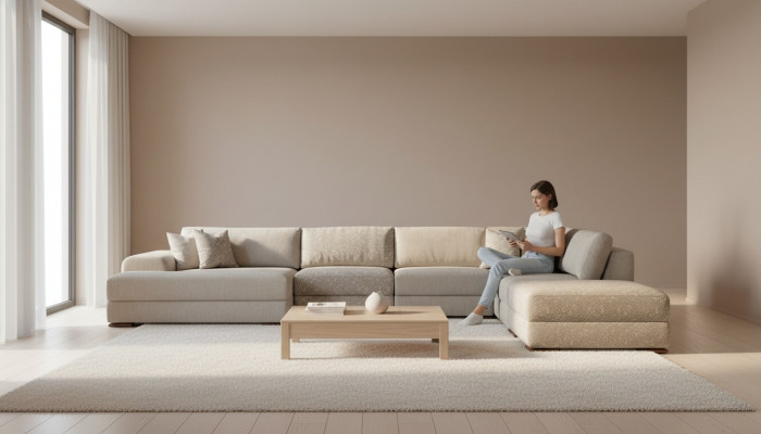 Eckcouch Wohnlandschaft Stoff Grouss Couch Sofa U Form Polstersofa 150x425x290