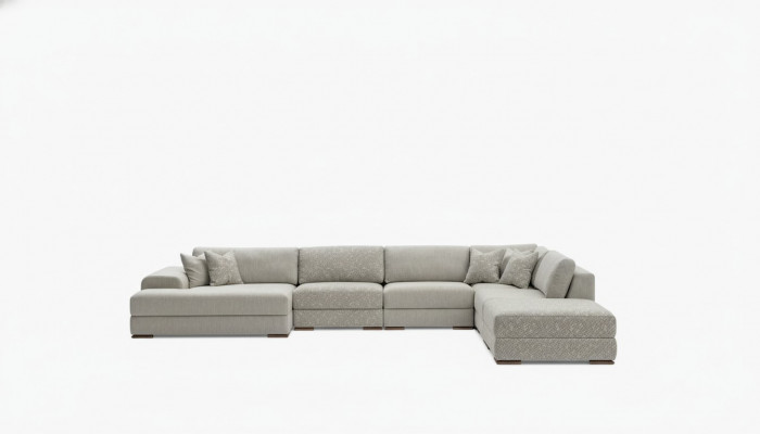 Eckcouch Wohnlandschaft Stoff Grouss Couch Sofa U Form Polstersofa 150x425x290