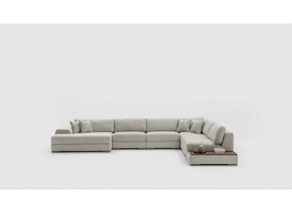 Sofa Canapé Wunnzëmmer Ecksofa Modern Design Miwwel U-Form Stoffcanapé