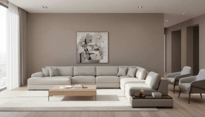 Sofas U-Form Modern Design Miwwel Luxus Wunnzëmmer Gro Ecksofa Nei