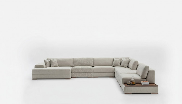 Sofas U-Form Modern Design Miwwel Luxus Wunnzëmmer Gro Ecksofa Nei