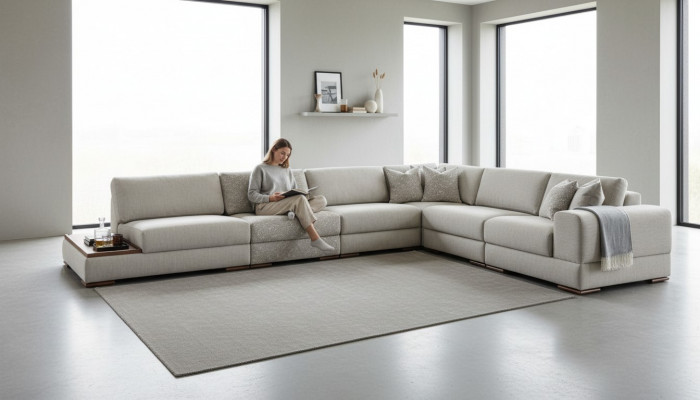 Ecksofa Polstersofa Luxus Wunnzëmmer Sofa Canapé Modern Miwwelen Nei