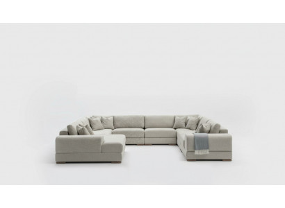 Sofa Couch Design Luxus Wunnzëmmer Ecksofa Miwwelen U Form Wunnlandschaft