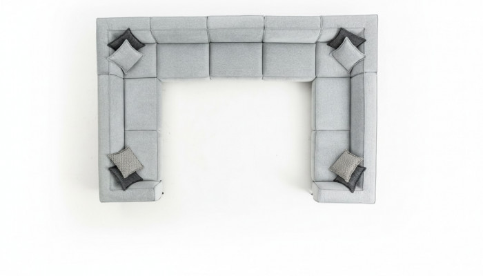 Sofaen U-Form Polstersofa Modern Wunnzëmmer Sofa Canapé Design Textil