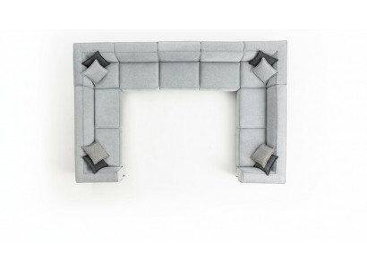 Sofaen U-Form Polstersofa Modern Wunnzëmmer Sofa Canapé Design Textil